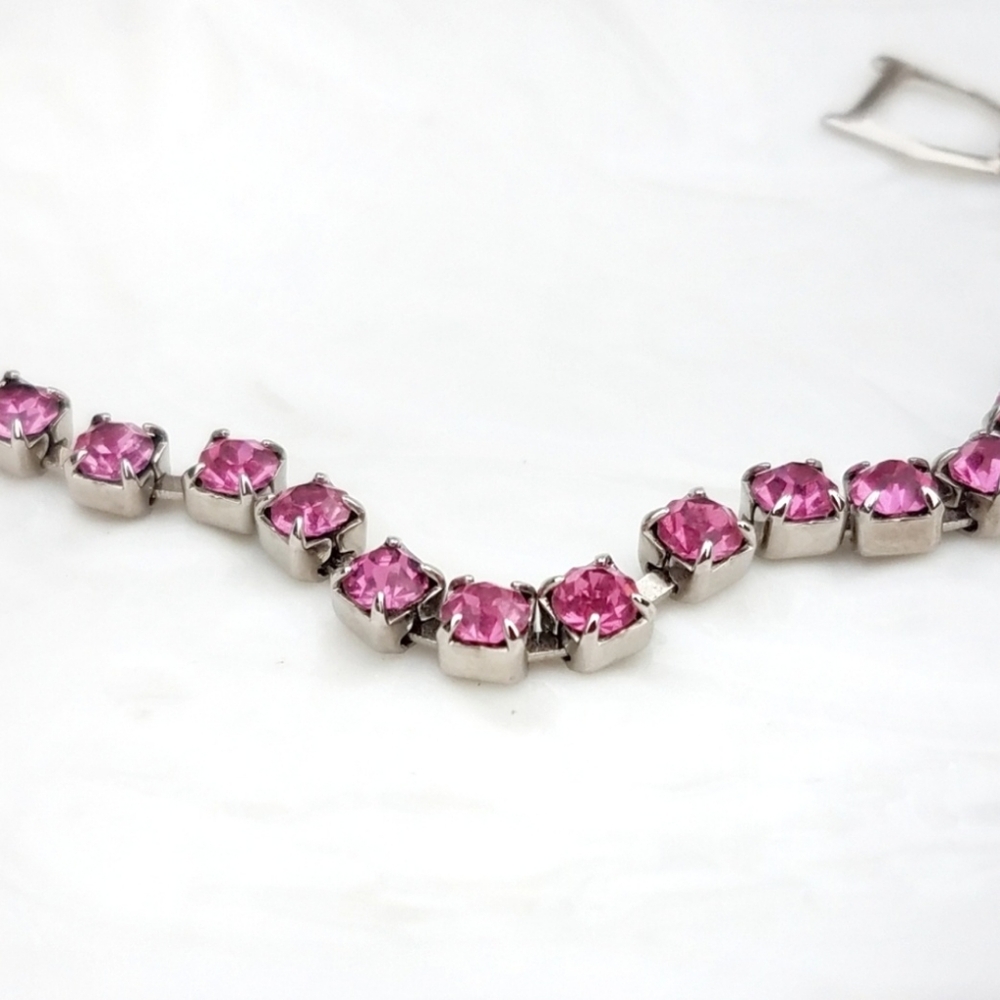 Fashion Jewelry Pink Crystal Bracelet